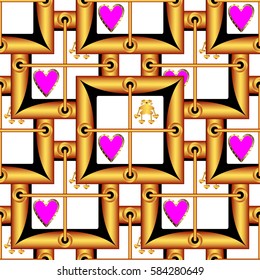 Vector frame: "Valentine's Day" image in the form of a square tile ( vector EPS 10)