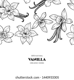 Vector Black White Flowers Orchid On Stock Vector (Royalty Free ...