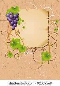 vector frame with vine