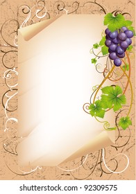 vector frame with vine