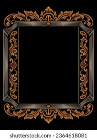 diseño de ilustración vintage de marco vectorial