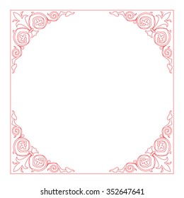 Vector frame vintage design