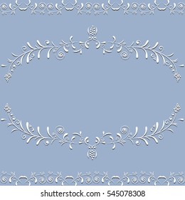 vector frame with vintage floral pattern