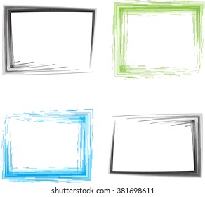 Vector Frame . Vintage Frame . Grunge Black and White Frame . Distress Frame . Border Frame for your Design . Distress Frame .Grunge Frame .