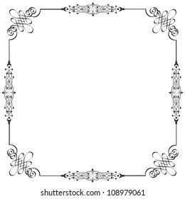 Vector frame in vintage style