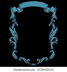 vector frame in vintage style