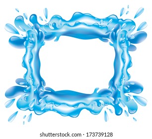 Vector Frame. Water Splash.