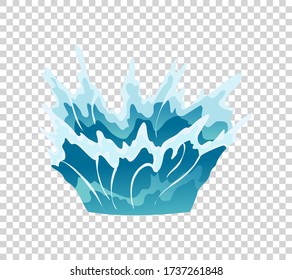 Vector frame water splash for game animation