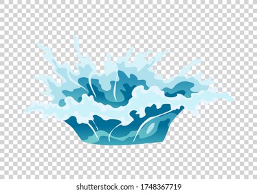 Vector frame water splash for game animation