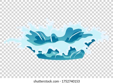 salpicadura de agua del marco vectorial para la animación del juego