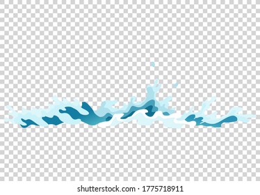 Vector frame water splash for game animation