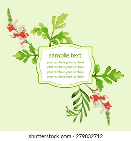 Vector frame from watercolor flowers for your design