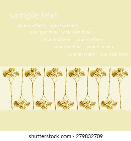 Vector frame from watercolor sprigs for your design