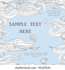 vector frame with wavy ornament