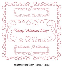 Vector frame wedding decoration, vector frame with hearts, vector frame with hearts for invitation