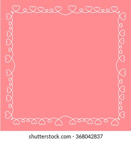 Vector frame wedding decoration, vector frame with hearts, vector frame with hearts for invitation