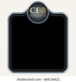 Vector frame for your text and ceo icon