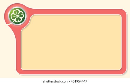 Vector frame for your text and cloverleaf