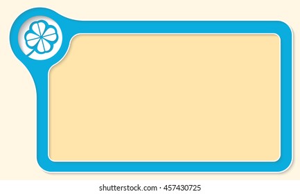 Vector frame for your text and cloverleaf