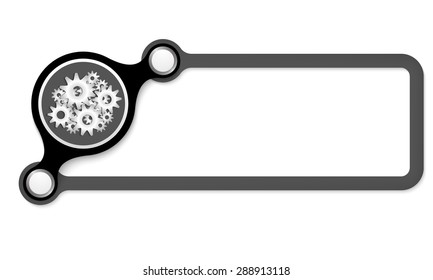 Vector frame for your text and cogwheels