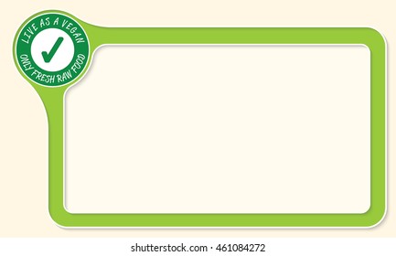 Vector frame for your text and green check box
