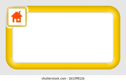 vector frame for your text and home symbol