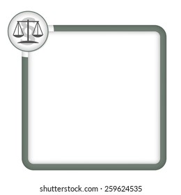 vector frame for your text and law icon