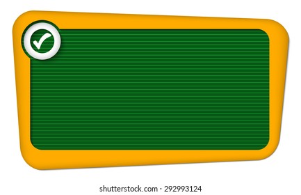 Vector frame for your text with lines and check box