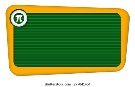 Vector frame for your text with lines and pi symbol