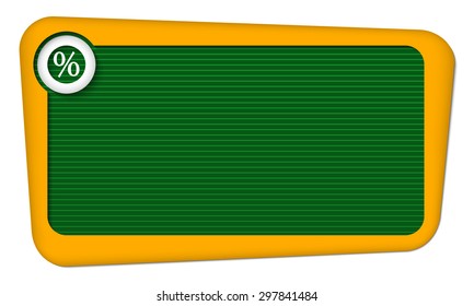 Vector frame for your text with lines and percent symbol