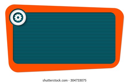 Vector frame for your text with lines and cogwheels