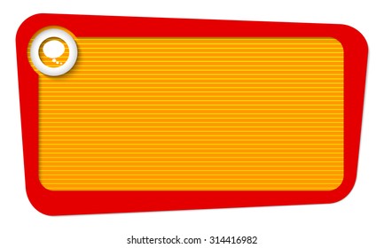 Vector frame for your text with lines and speech bubble