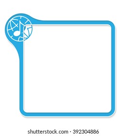 Vector frame for your text and music symbol
