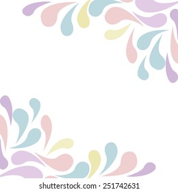 Vector frame  for your text or photo in pastel colors.