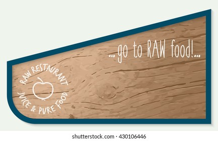 Vector frame for your text and wooden background