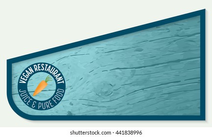 Vector frame for your text and wooden background