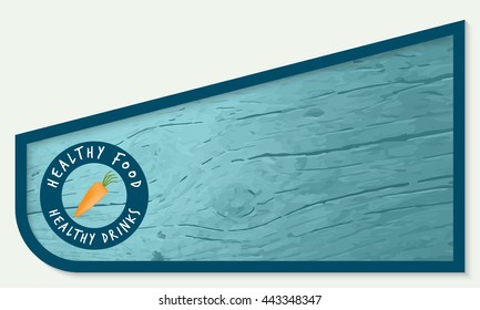 Vector frame for your text and wooden background