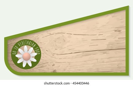 Vector frame for your text and wooden background