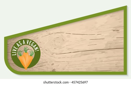 Vector frame for your text and wooden background