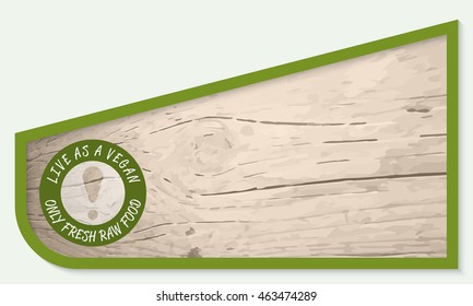 Vector frame for your text and wooden background