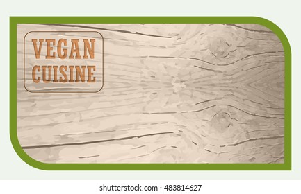 Vector frame for your text and the words vegan cuisine