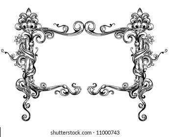 Vector Framed Ornaments - Detailed