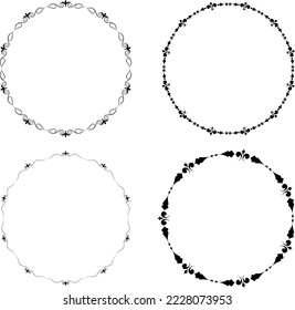 vector frames black on a white background