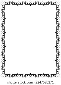 vector frames black on a white background