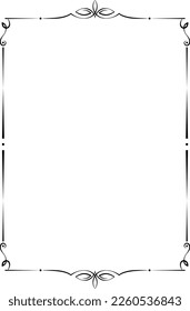 vector frames black on a white background