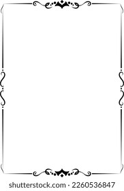vector frames black on a white background