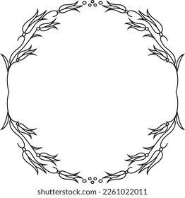 vector frames black on a white background