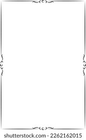 vector frames black on a white background
