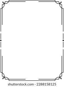 vector frames black on a white background