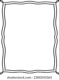 vector frames black on a white background
